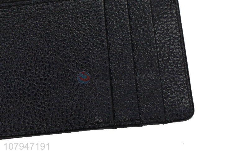 Factory direct sale black mini business passport card holder wallet