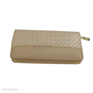 Top selling durable portable women long zipper wallet wholesale