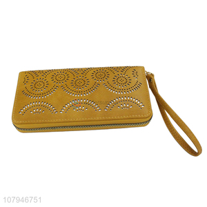Factory direct sale fashion design women long wallet wrist wallet