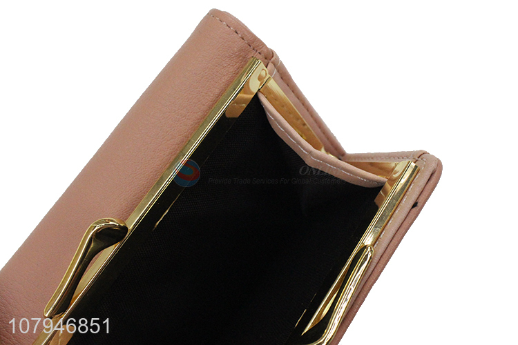 Top quality portable mini pu leather wallet for ladies