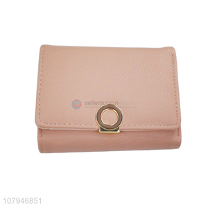 Top quality portable mini pu leather wallet for ladies