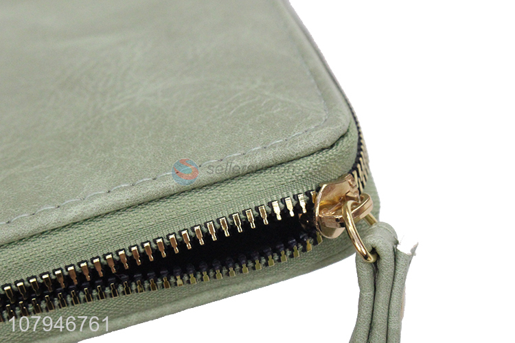Popular products women fashion wrist wallet long wallet with zipper