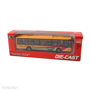 Wholesale Pull Back Vehicle Plastic Bus Model Toy Car