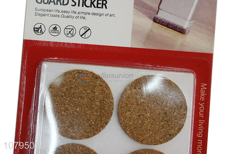 Good price brown round large cork foot mat home mute table foot mat wholesale