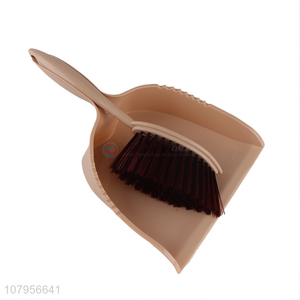 High quality pink plastic small dustpan set desktop cleaning tool