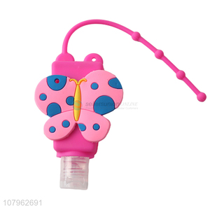 Latest arrival cherry aroma kids travel hand gel with silicone holder