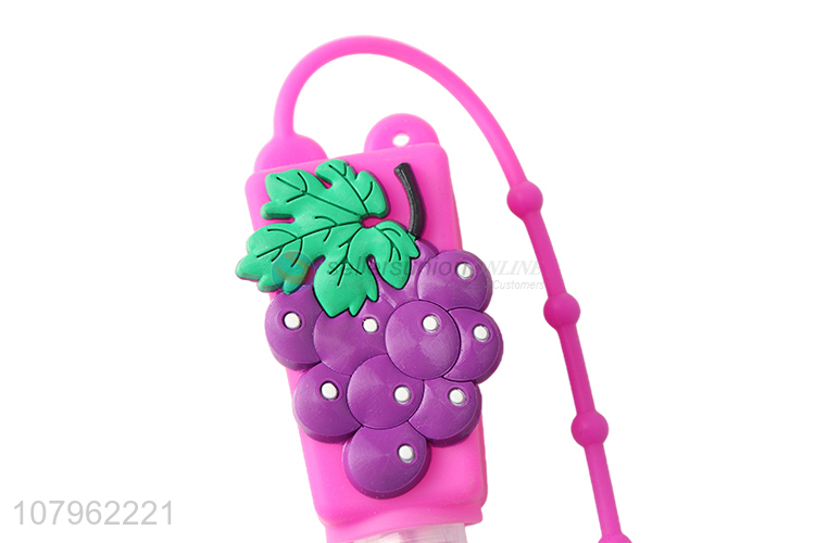 Hot selling lovely hanging cartoon silicone holder hand sanitizer bottle