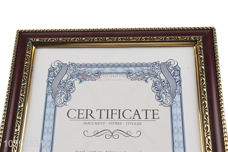 China imports density board A4 certificate frame vintage picture frame