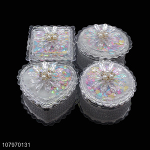 China factory beautiful plastic trinket box jewelry case container