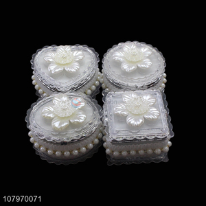 Factory wholesale fashionable plastic jewelry storage box ring holder