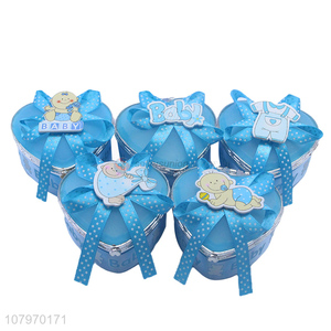 Online wholesale heart shape cartoon baby jewelry box with ribbon