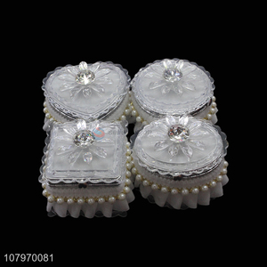 Latest arrival delicate plastic jewelry box pendant necklace ring boxes