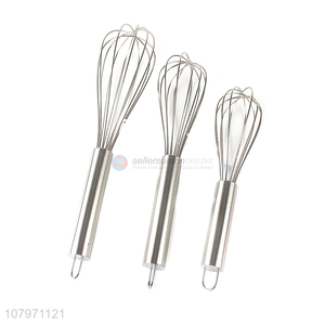 Wholesale kitchen tools stainless steel egg whisk manual hand mixer