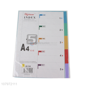 Top selling color paper index dividers file dividers wholesale