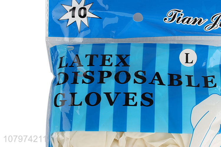 Factory direct sale white latex gloves universal disposable gloves