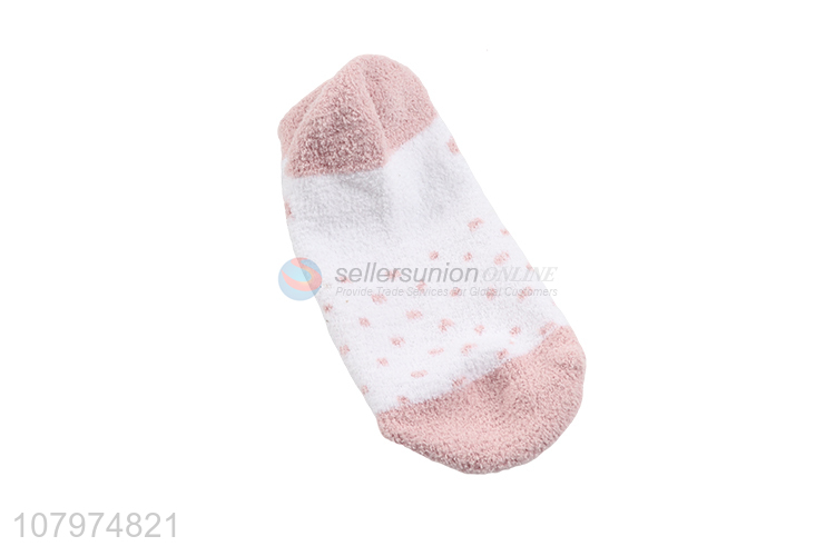 Factory direct sale children cosy microfiber socks winter knitted socks