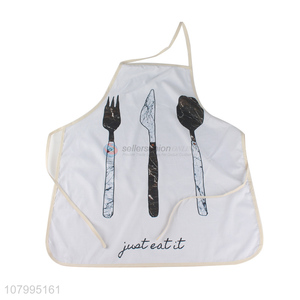 Factory wholesale white simple pullover kitchen apron