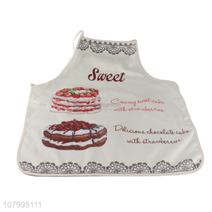 Yiwu market white pullover apron kitchen baking waterproof apron