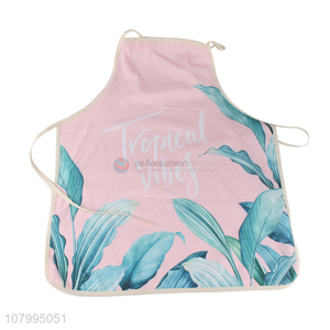 Good quality pink kitchen apron waterproof pullover apron for sale