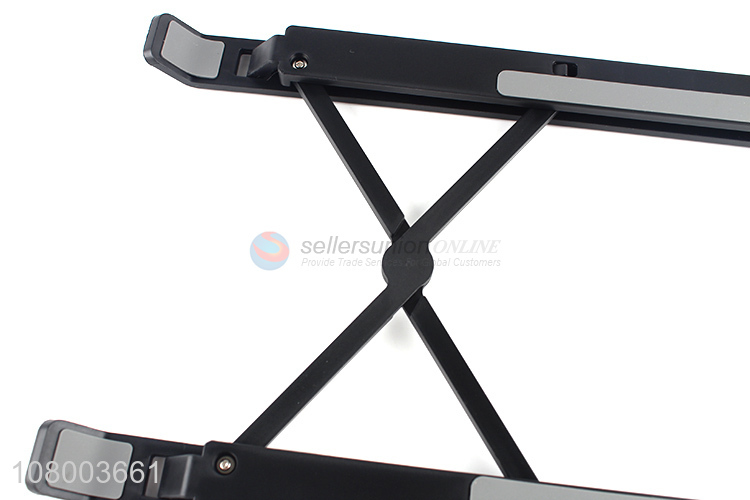 High quality portable adjustable anti-slip plastic folding laptop stand