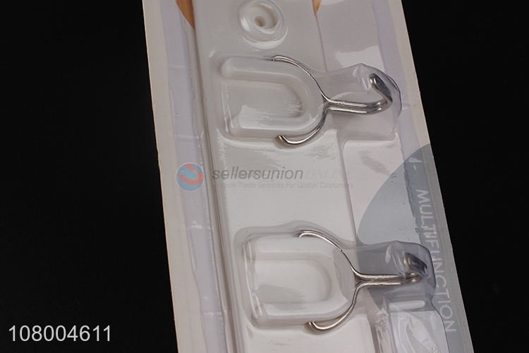 Best selling classic 5 hook organizer rack plastic adhesive hook