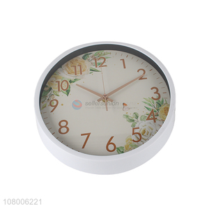 Low price wholesale white creative craft wall clock for living room