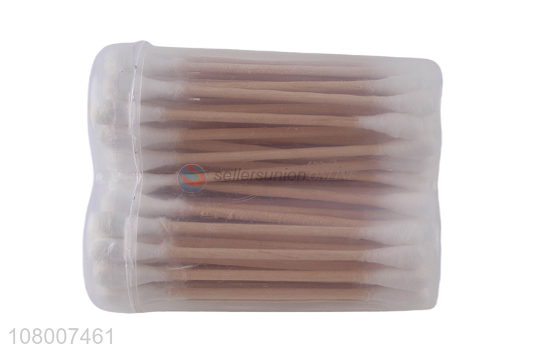 Most popular soft disposable wooden stick cotton swabs for personal cleaning