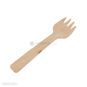 China products eco-friendly packed travel wooden fork wholesale