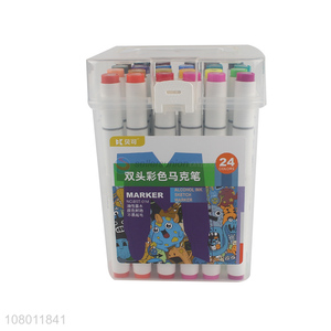 Best selling multicolor boxed crayons double-headed color oily marker