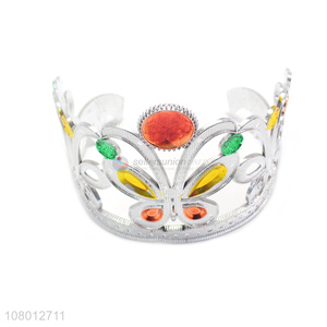 Good selling colourful plastic girls children crowns wholesale