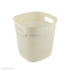 Wholesale yellow plastic paper basket general trash can