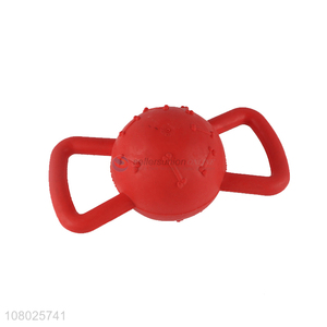 Hot selling red silicone toy ball pet chew toy