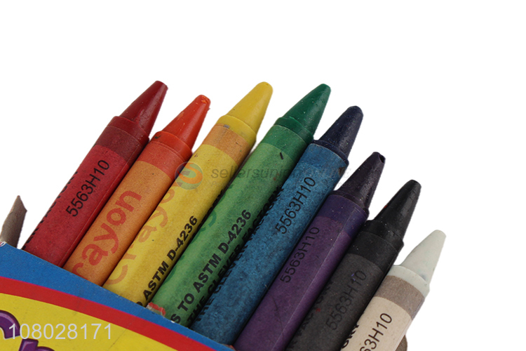 Factory supply durable 8colors crayons set with top quality