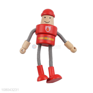 Online wholesale poseable wooden doll kids gift home decoration