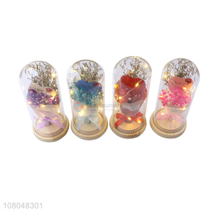 Wholesale multicolor glass butterfly gypsophila flower lights