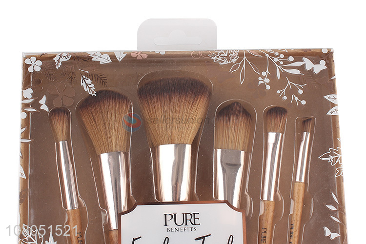Wholesale 6pcs makeup brushes powder blush foundation shade blender liner brush