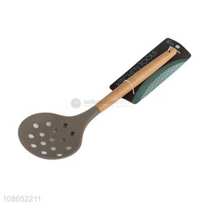 Factory wholesale kitchen supplies eco-friendly nylon slotted spoon slotted ladle