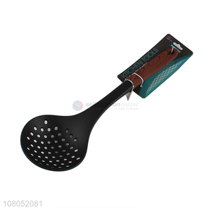 Best sale bpa free kitchen utensils wood grain non-stick nylon slotted spoon
