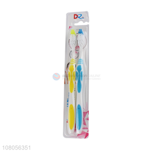 Wholesale plastic soft bristle toothbrush portable adult toothbrush