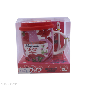 Promotional Gift Set Ceramic Cup With Spoon