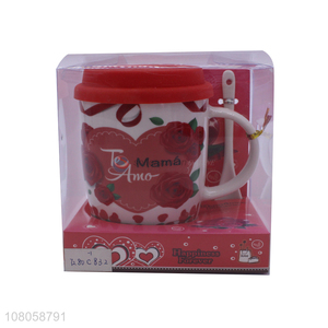 Best Quality Ceramic Cups With Spoon Gift Set