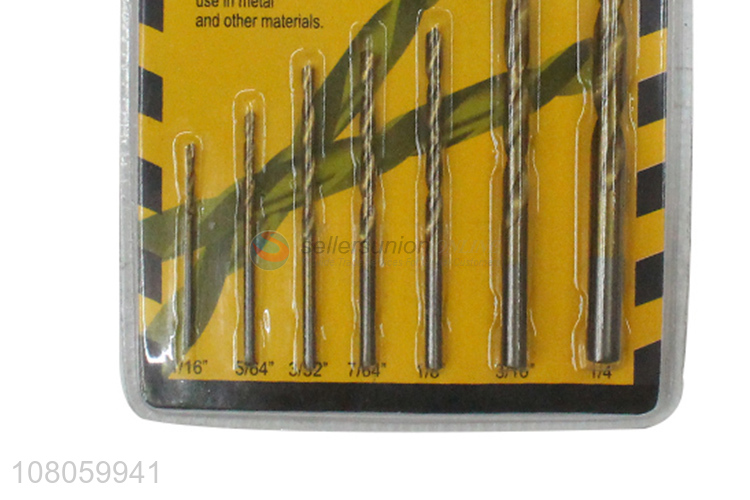 Hot selling 7 pieces drill bit set for metal steel aluminum drilling