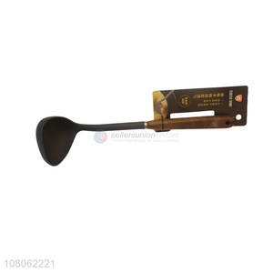 Good Quality Silicone Soup Ladle With Wooden Handle