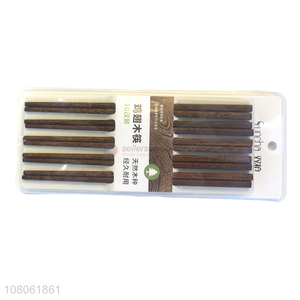 Hot Selling 10 Pairs Natural Wooden Chopsticks For Home