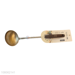 Hot Selling Wooden Handle Stainless Steel Soup Ladle
