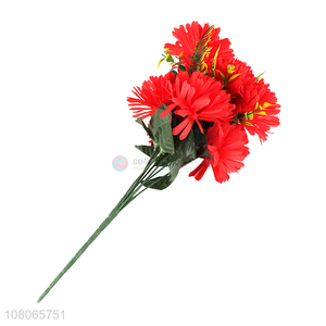 Low price red indoor decoration artificial flower wholesale