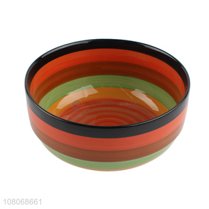 Best Price Colorful Round Ceramic Bowl Food Soup Bowl