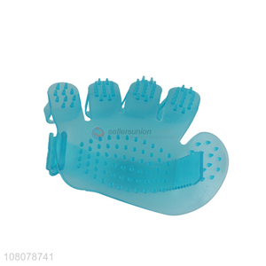Low price five-finger pet grooming gloves dog cat bath brush bath glove