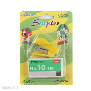 Good price 10# stapler and staples set mini stapler set for students