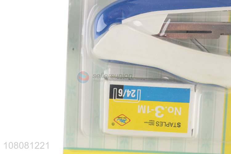Good quality heavy duty mini 15 sheet capacity 10# stapler with staples